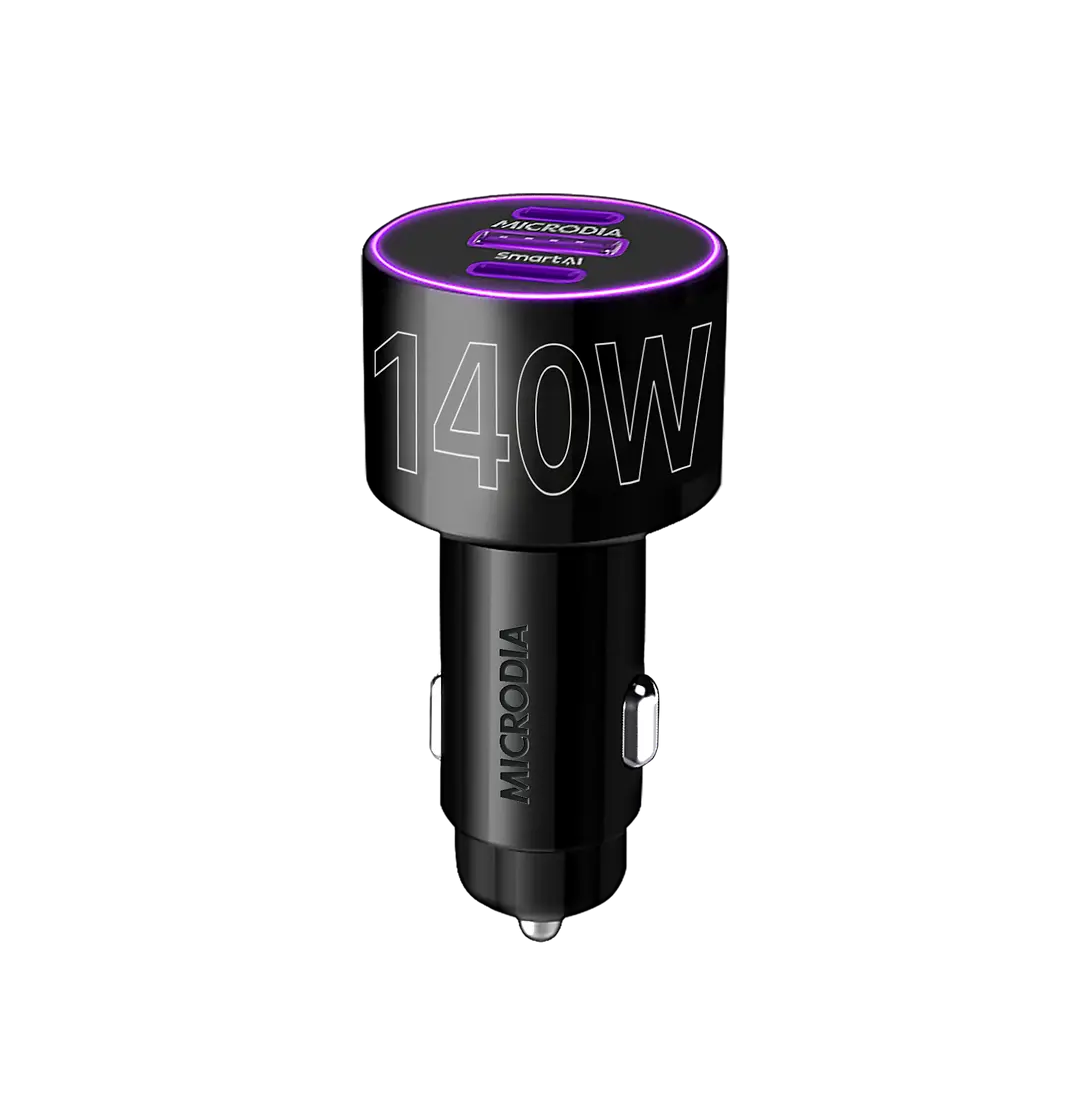 Автомобильное зарядное устройство MICRODIA POWERHouse™ QC4.0 + Dual PD3.0 мощностью 140 Вт 