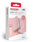 Беспроводной внешний аккумулятор MICRODIA SNAPPower™ MagGo Palm, 5000 мА·ч / 10000 мА·ч с магнитным креплением, беспроводной выходной мощностью 15 Вт и быстрой зарядкой через порт USB-C мощностью 20 Вт