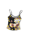 Polka Dot Cat Dog Color-Blocking Camisole