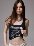 Hot-Stamped Gold & Silver Letter Printed?Vest