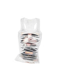 Irregular Hole-Ripped Double-Layer Halter Neck Tank Top
