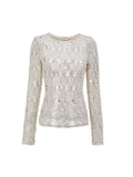 Hollow-out Sheer Knitted Top