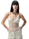 Hand-Crocheted Starfish Strappy Knotted Vest