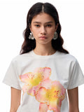 Printed Loose Austrian Rhinestone T-shirt