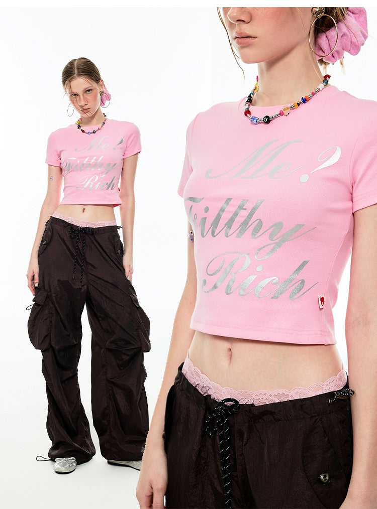 Waist-Cinched Basic T-Shirt