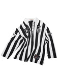 Black & White Striped Polo Shirt
