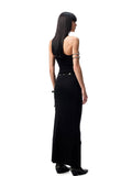 Large Round-Neck Knot Acetate Tank Top & Skirt Set