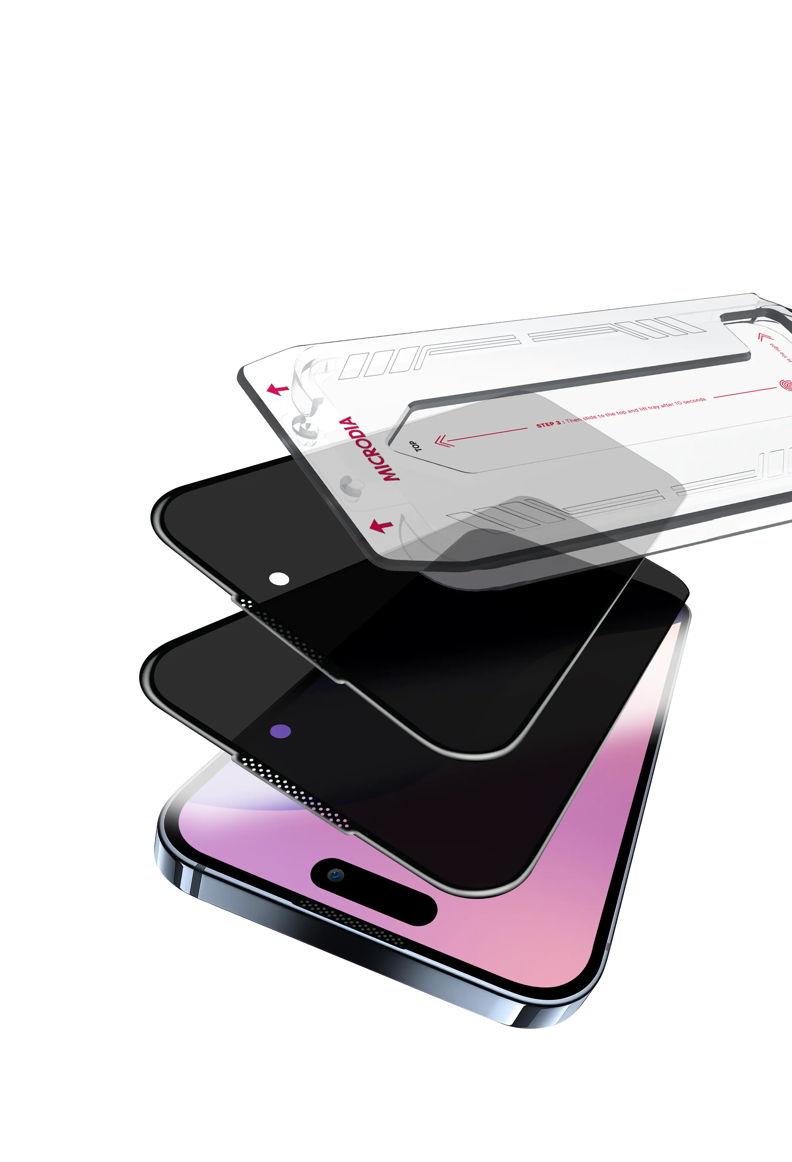 Защитная пленка MICRODIA SCREENGuard™ PREMIUM PRIVACY для iPhone 16 серии (2 шт.)