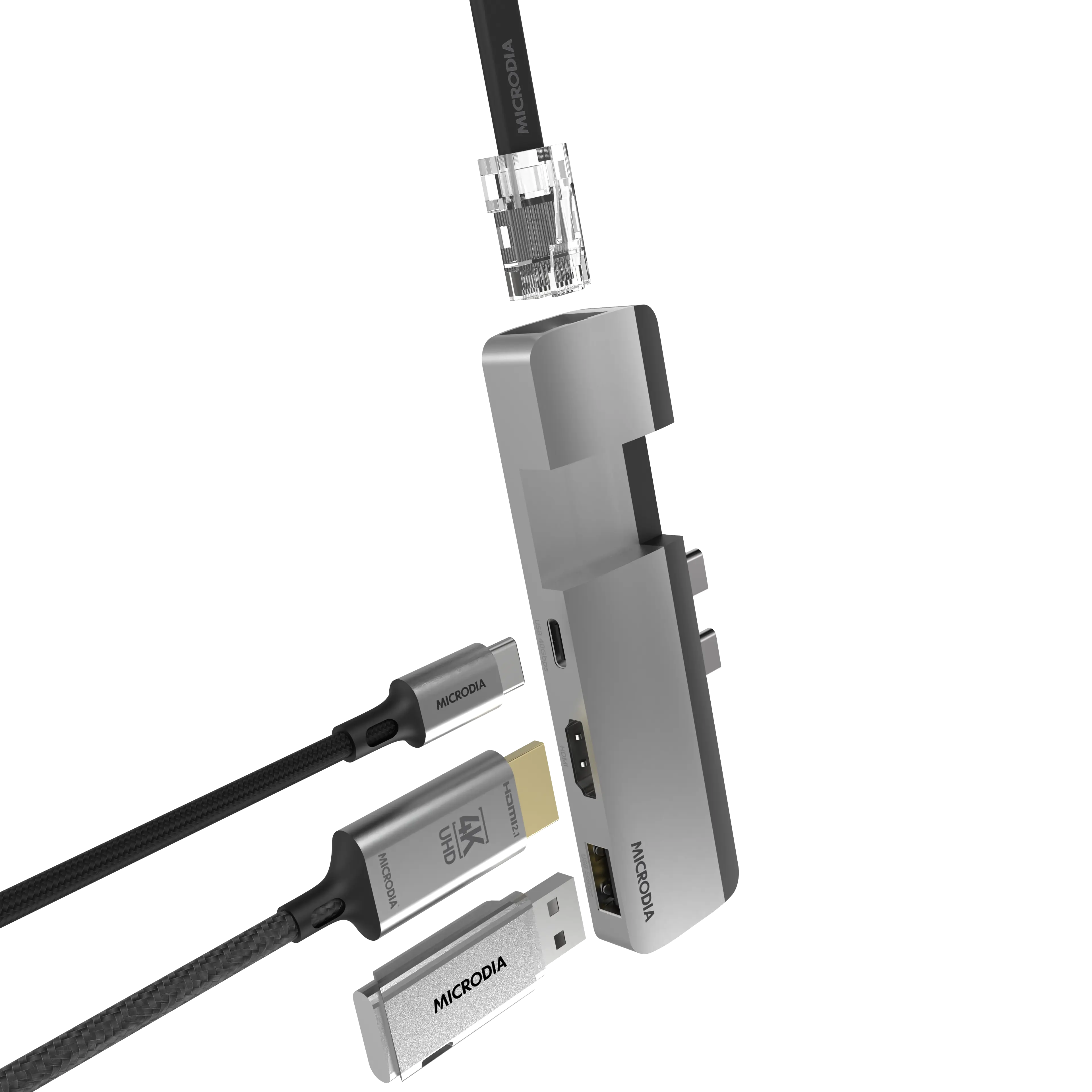 MICRODIA MAXIHub™ 5-в-1 / 4-в-1 HUB для MacBook 
