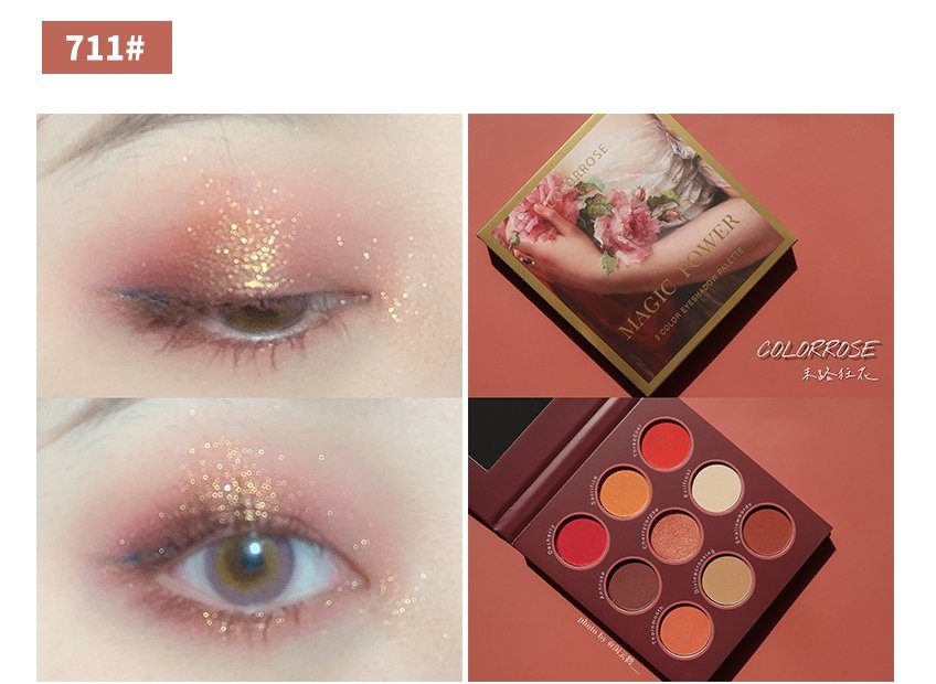 Палитра теней для век COLORROSE с масляной живописью