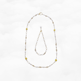 Auspicious Lotus Jewelry Set (Necklace and Bracelet)